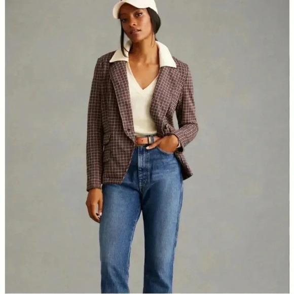 Anthropologie Maeve Collegiate Stretch Knit Blazer Tailored Career Wear New NWOT - Picture 1 of 14